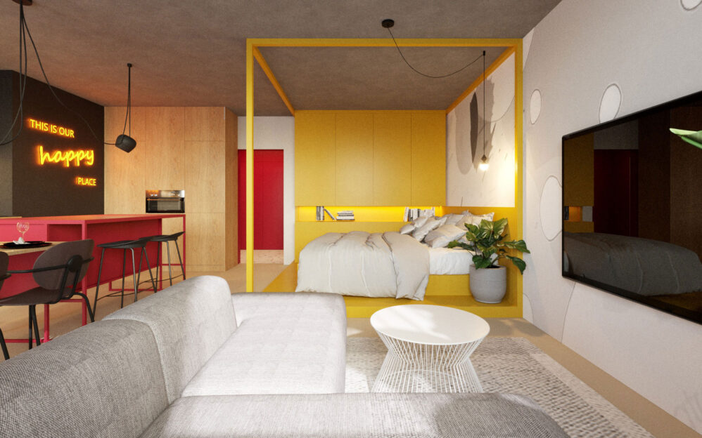 Návrh interiéru bytu v ulici Ke Strašnické