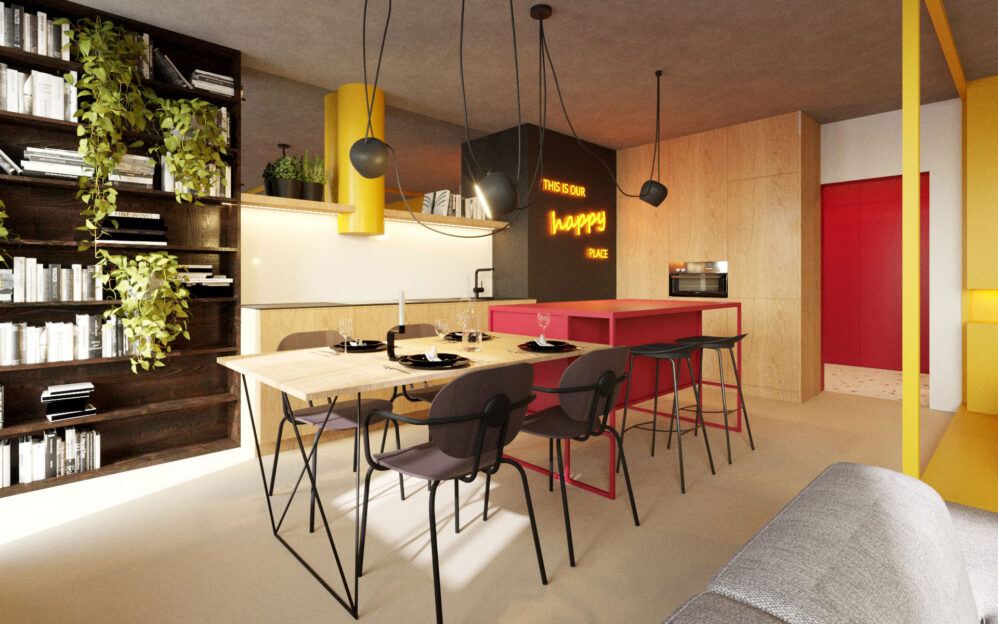 Návrh interiéru bytu v ulici Ke Strašnické