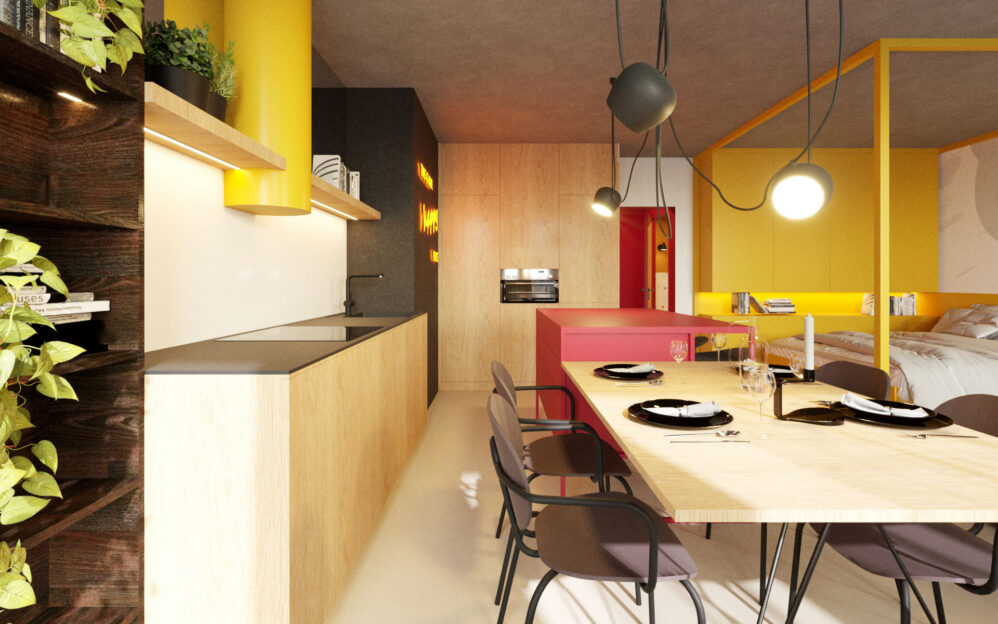 Návrh interiéru bytu v ulici Ke Strašnické