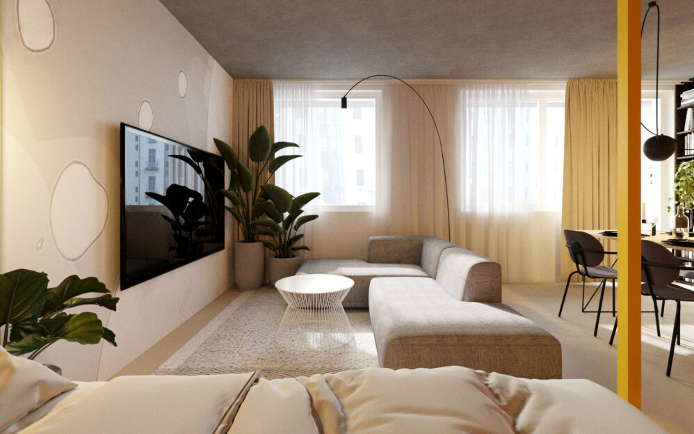 Návrh interiéru bytu v ulici Ke Strašnické