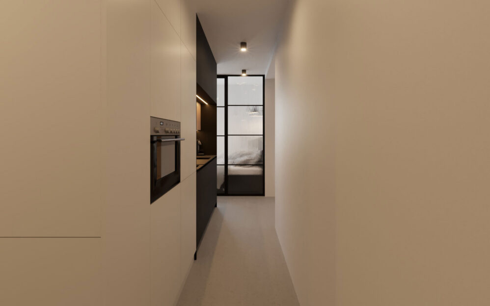 Návrh interiéru bytu v ulici Na Cihlářce