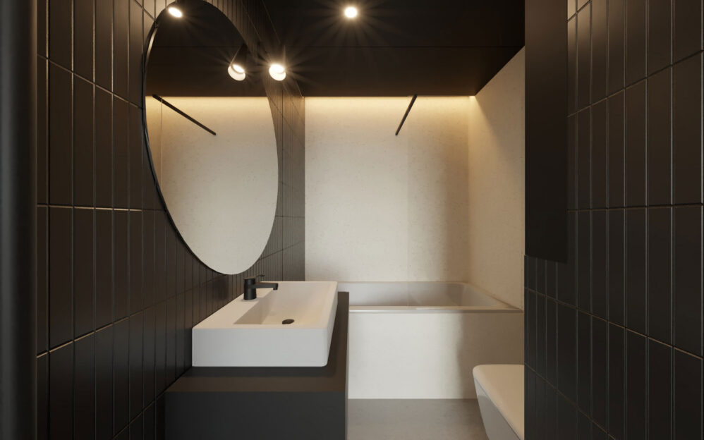 Návrh interiéru bytu v ulici Na Cihlářce