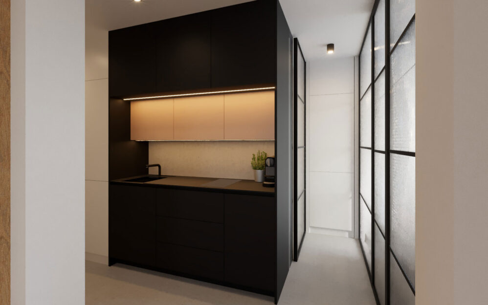 Návrh interiéru bytu v ulici Na Cihlářce