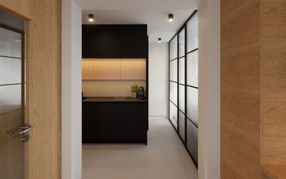 Návrh interiéru bytu v ulici Na Cihlářce