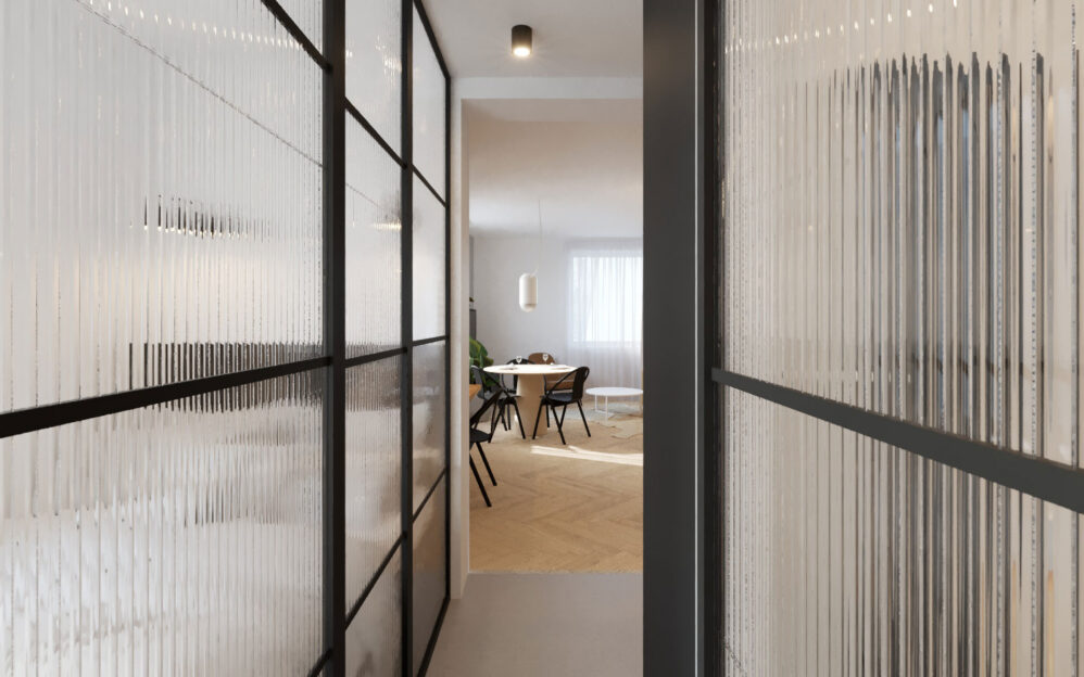 Návrh interiéru bytu v ulici Na Cihlářce