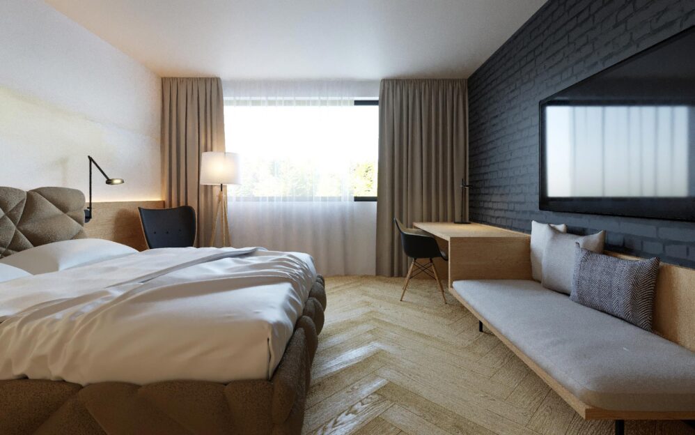 Návrh interiéru penthousu v rezidenci Sámova v Praze