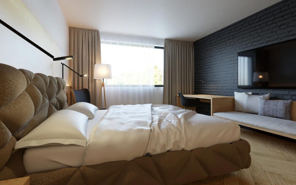 Návrh interiéru penthousu v rezidenci Sámova v Praze