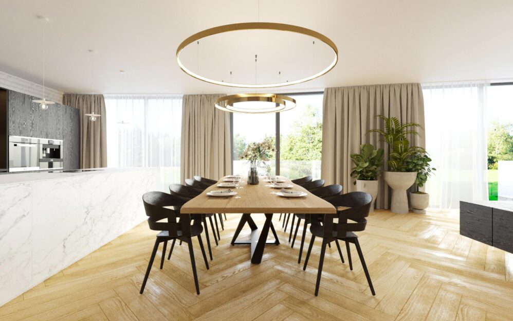 Návrh interiéru penthousu v rezidenci Sámova v Praze