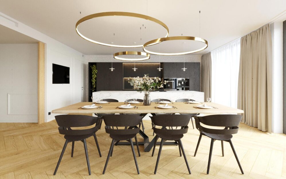 Návrh interiéru penthousu v rezidenci Sámova v Praze