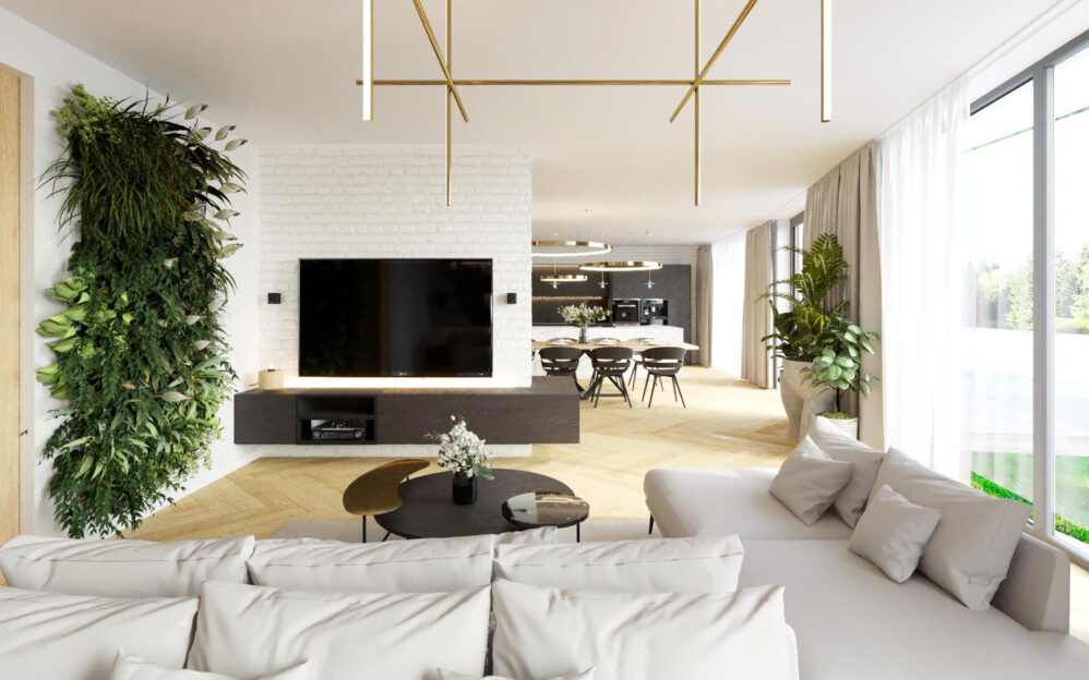 Návrh interiéru penthousu v rezidenci Sámova v Praze