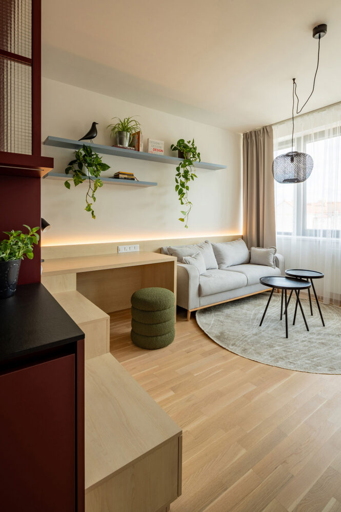 Fotografie interiéru bytu v ulici Šiklové v Praze