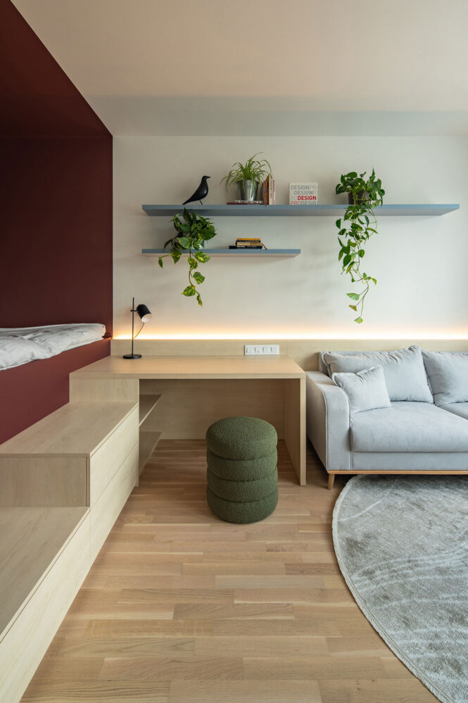 Fotografie interiéru bytu v ulici Šiklové v Praze