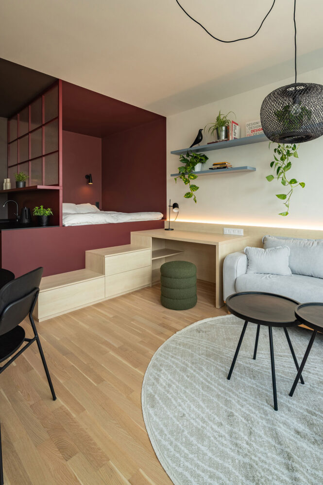 Fotografie interiéru bytu v ulici Šiklové v Praze