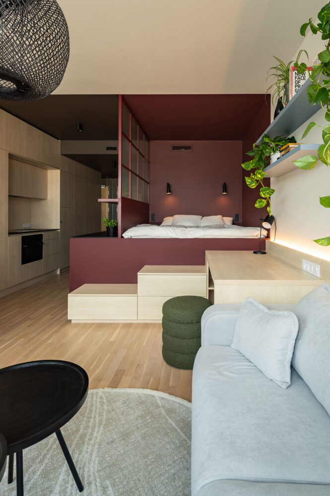 Fotografie interiéru bytu v ulici Šiklové v Praze