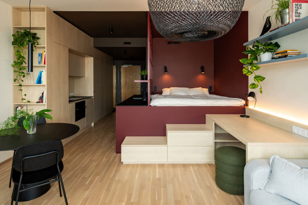 Fotografie interiéru bytu v ulici Šiklové v Praze