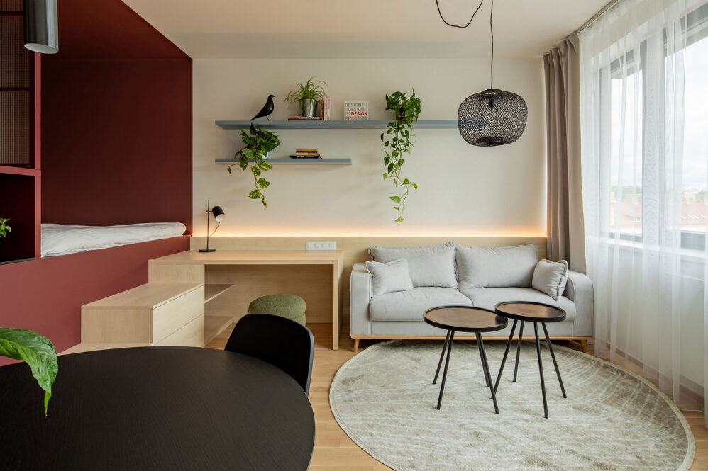 Fotografie interiéru bytu v ulici Šiklové v Praze