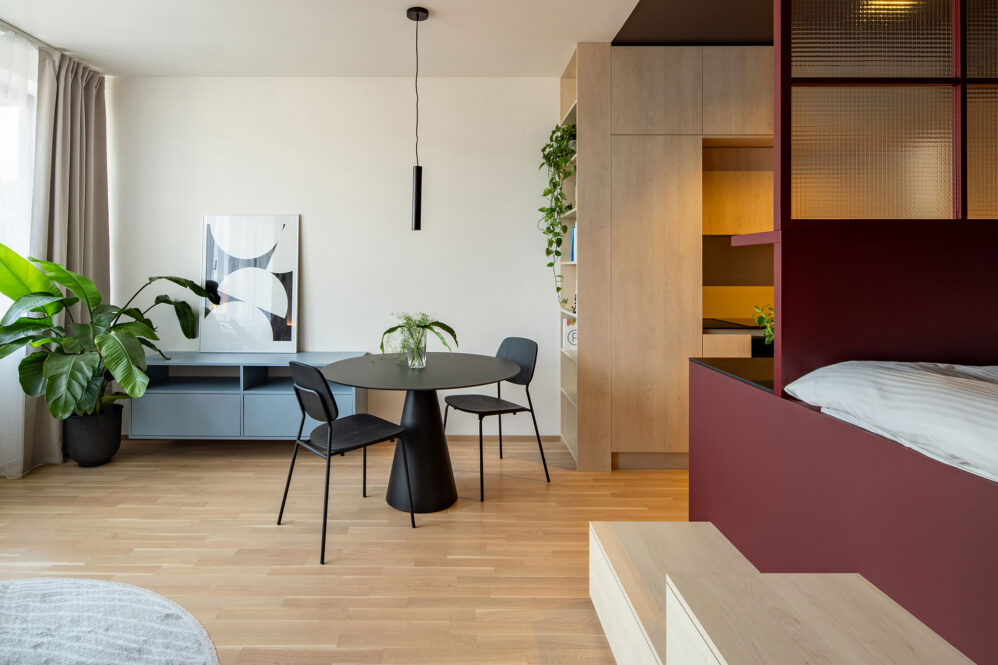 Fotografie interiéru bytu v ulici Šiklové v Praze