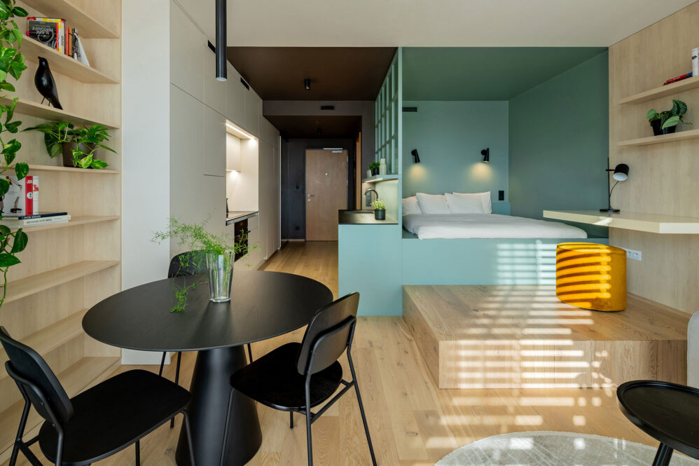 Fotografie interiéru bytu v ulici Šiklové v Praze