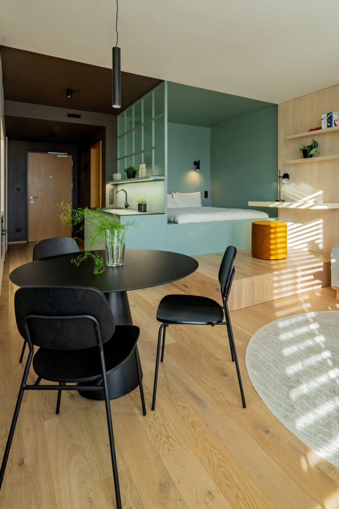 Fotografie interiéru bytu v ulici Šiklové v Praze