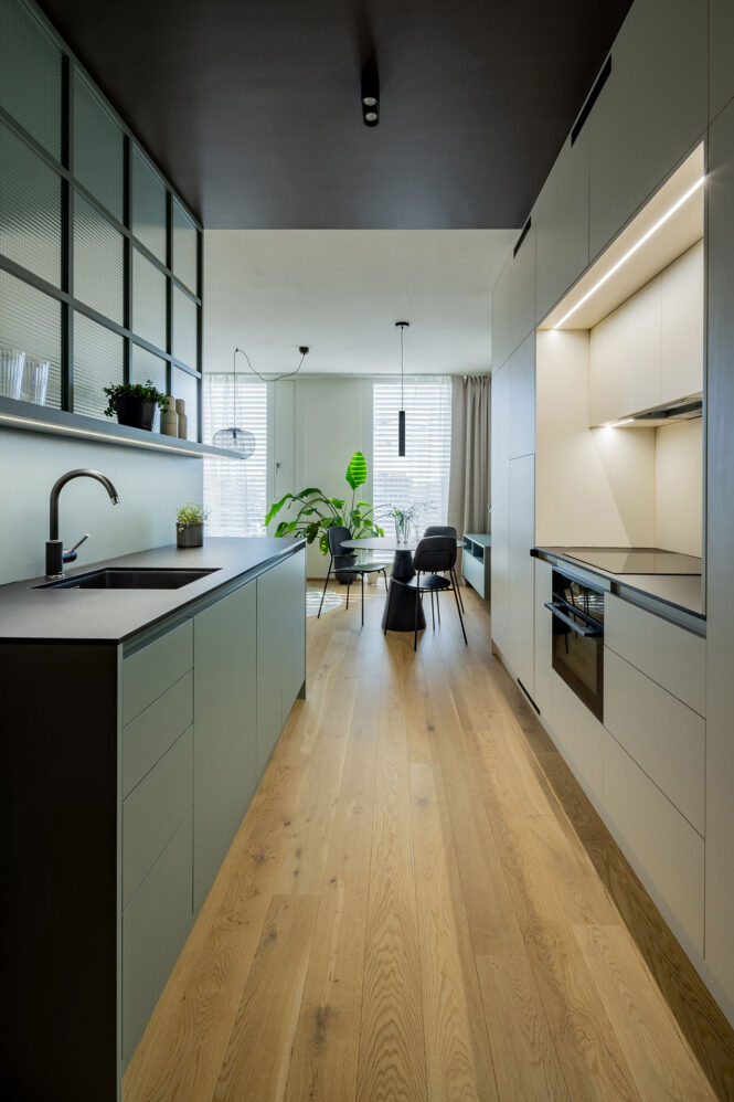 Fotografie interiéru bytu v ulici Šiklové v Praze