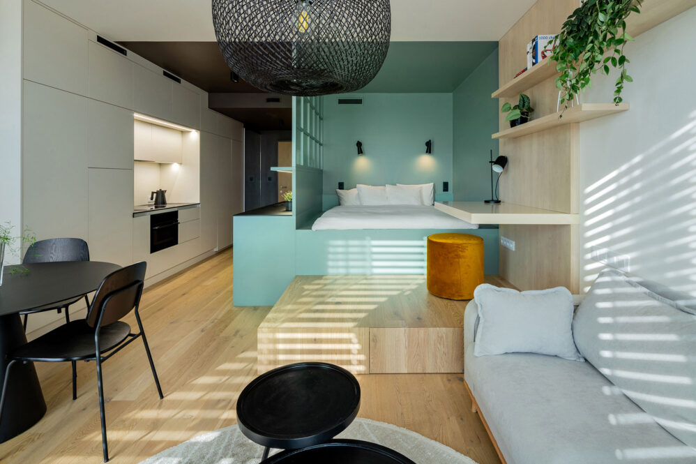 Fotografie interiéru bytu v ulici Šiklové v Praze